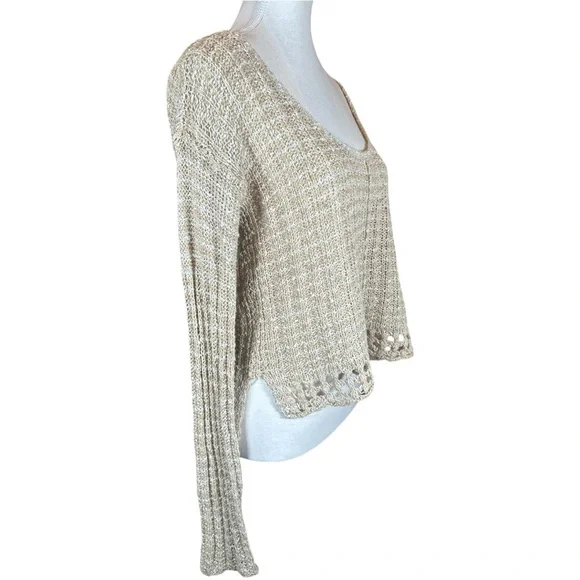 Free People Natal Melange Cropped Knit Sweater - Picture 5 of 9